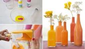 Peindre l'intérieur de Clear bouteilles pour créer de belles Vases