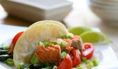 Le saumon et asperges Tacos