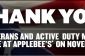 Journée des anciens combattants de Applebee 2010: repas gratuits!