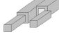Aluminium profil carré - Aperçu