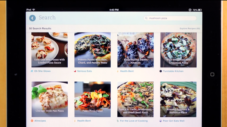 Meilleure évaluation des applications de cuisine pour iOS 7: BigOven et Evernote Food Top List
