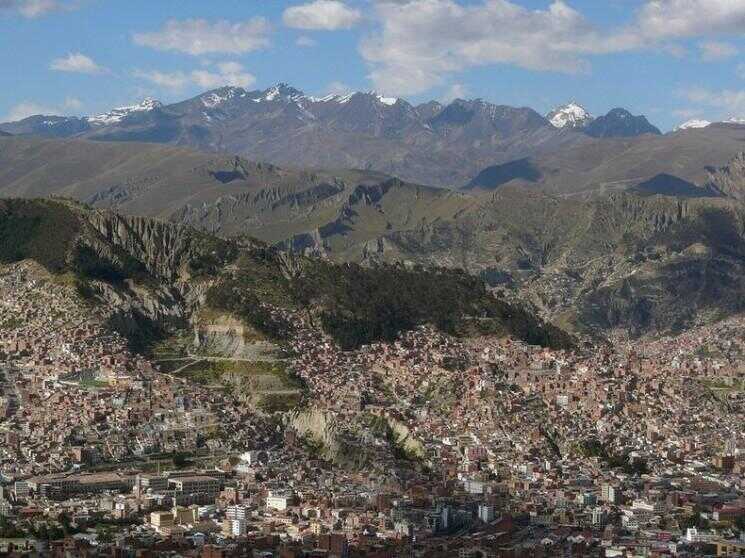 La ville incroyable montagne de La Paz, Bolivie