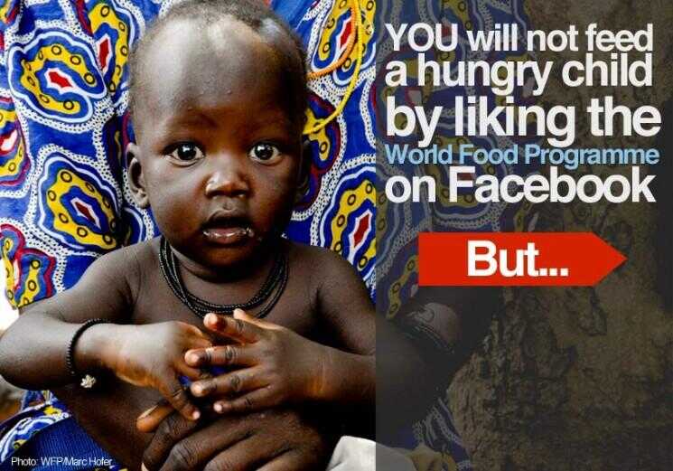 Le Programme alimentaire mondial encourage Facebook Likes pour sauver des vies