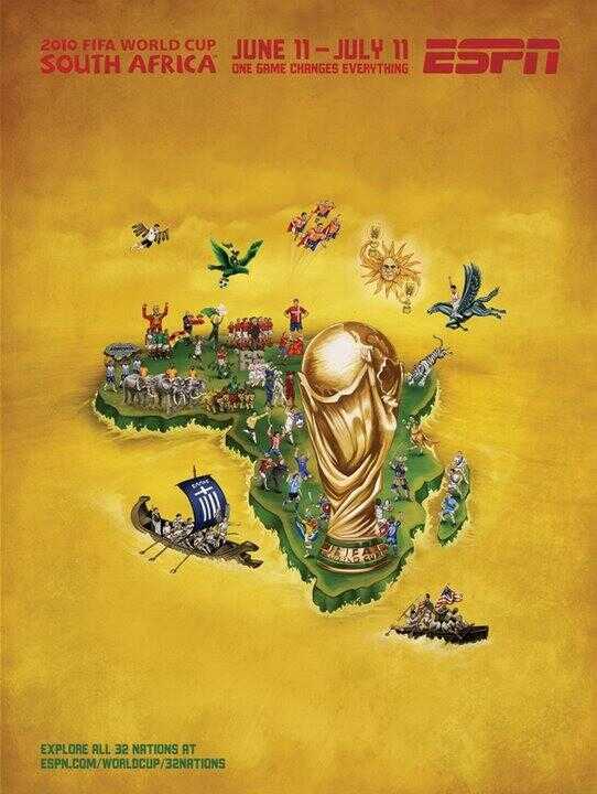 De Espña € ™ 2010 L'équipe de la Coupe du Monde de la FIFA Affiches