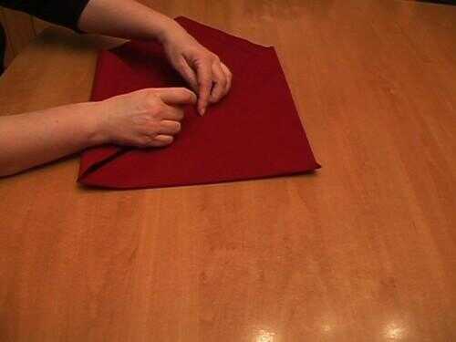 Tissu pliage de serviettes - Instructions pour Rose