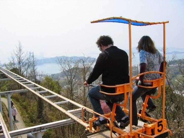 SkyCycle, une pédale Propulsé Roller Coaster au Japon