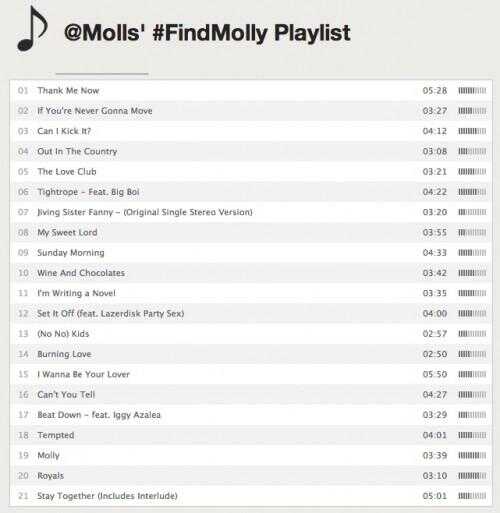 #FindMolly PlaylistMolls