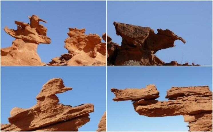 Formations rocheuses fantaisistes à Little Finlande, Nevada