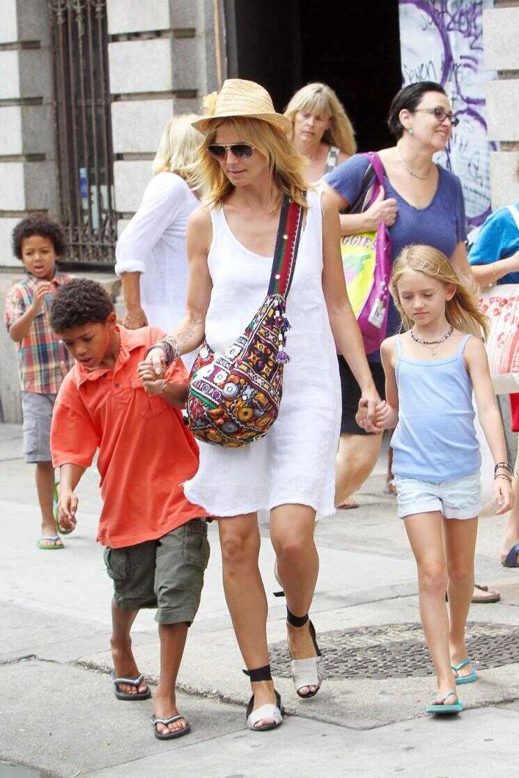 Single Mom Heidi Klum est de sortie avec ses enfants (Photos)