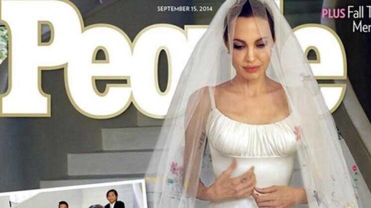 Angelina Jolie et Brad Pitt et de montrer leurs photos de mariage
