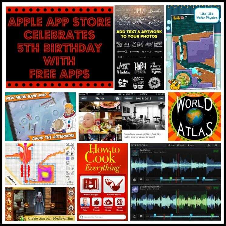 8 applications d'Apple libres de célébrer 5ème anniversaire de l'App Store