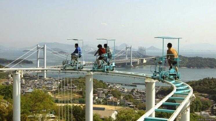 SkyCycle, une pédale Propulsé Roller Coaster au Japon