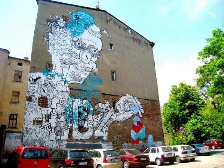 Street Art à Lodz, en Pologne