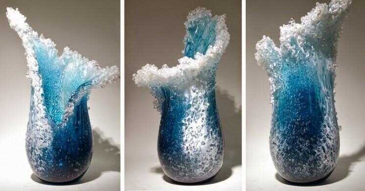 Ocean Waves verre Sculptures