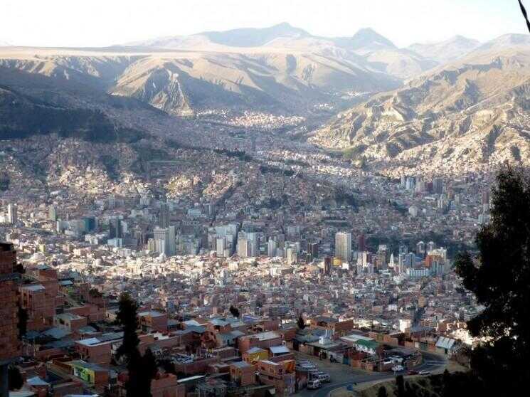 La ville incroyable montagne de La Paz, Bolivie