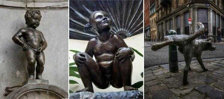 Les Statues Peeing de Bruxelles