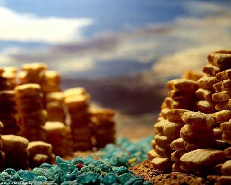 Ernie Bouton crée des paysages miniatures Utilisation Céréales