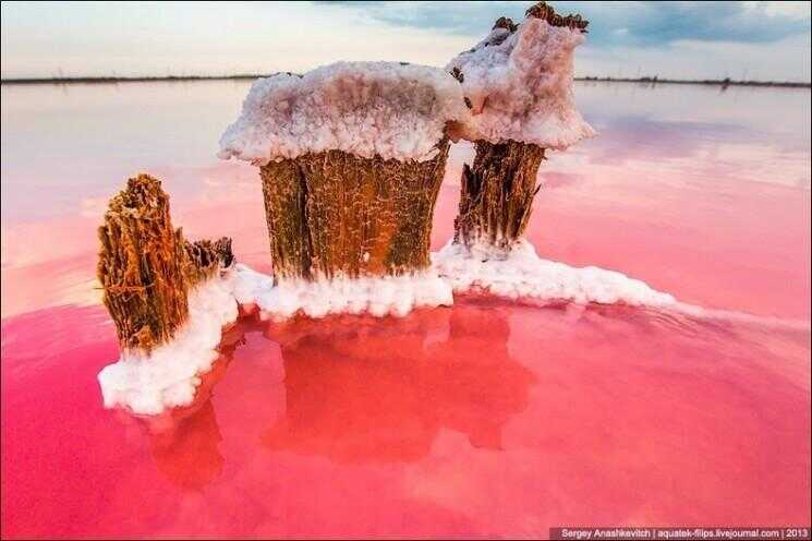 Syvache sel Lagoons dans la péninsule de Crimée
