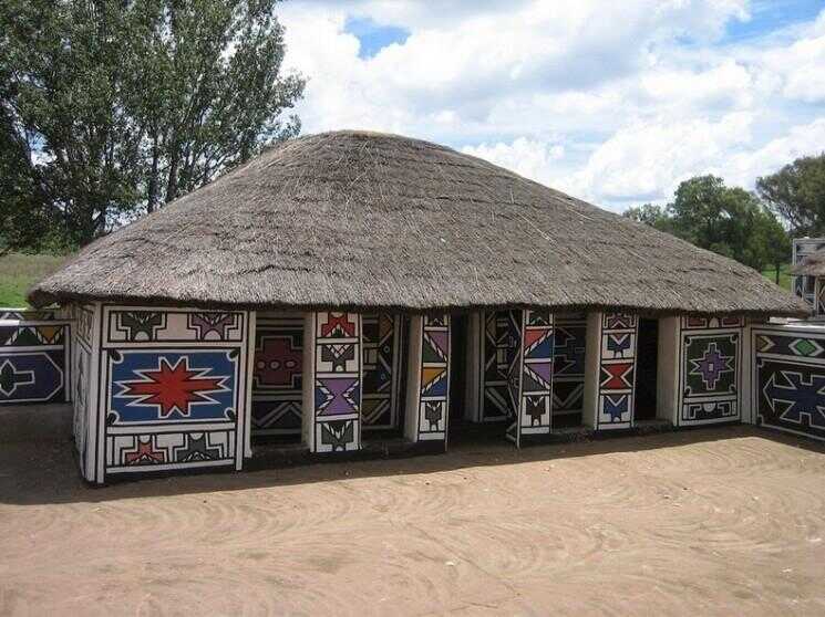 Les maisons peintes de Les Ndebeles