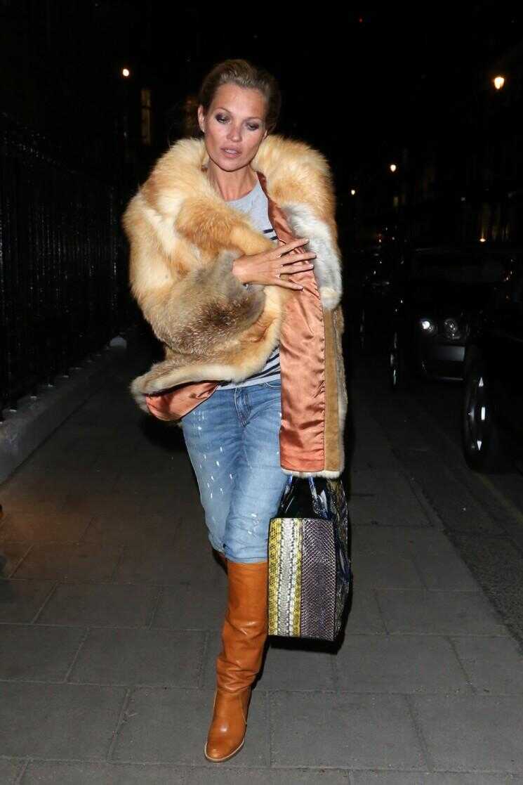 Kate Moss!  Portez-vous vraiment un manteau de fourrure?  (Photos)