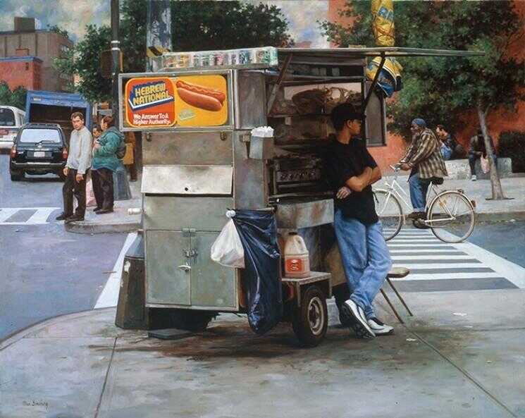 Street Scene Peintures par Max Ginsburg