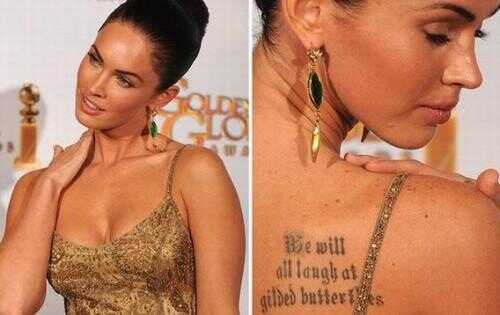 Les 10 plus belles célébrités tatouée Hollywood