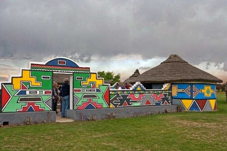 Les maisons peintes de Les Ndebeles