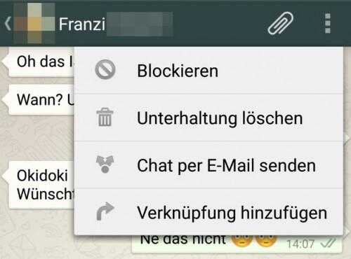 WhatsApp - bloquer un contact