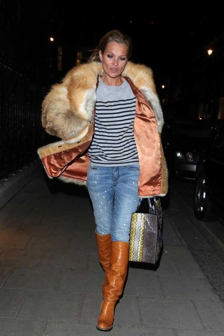 Kate Moss!  Portez-vous vraiment un manteau de fourrure?  (Photos)