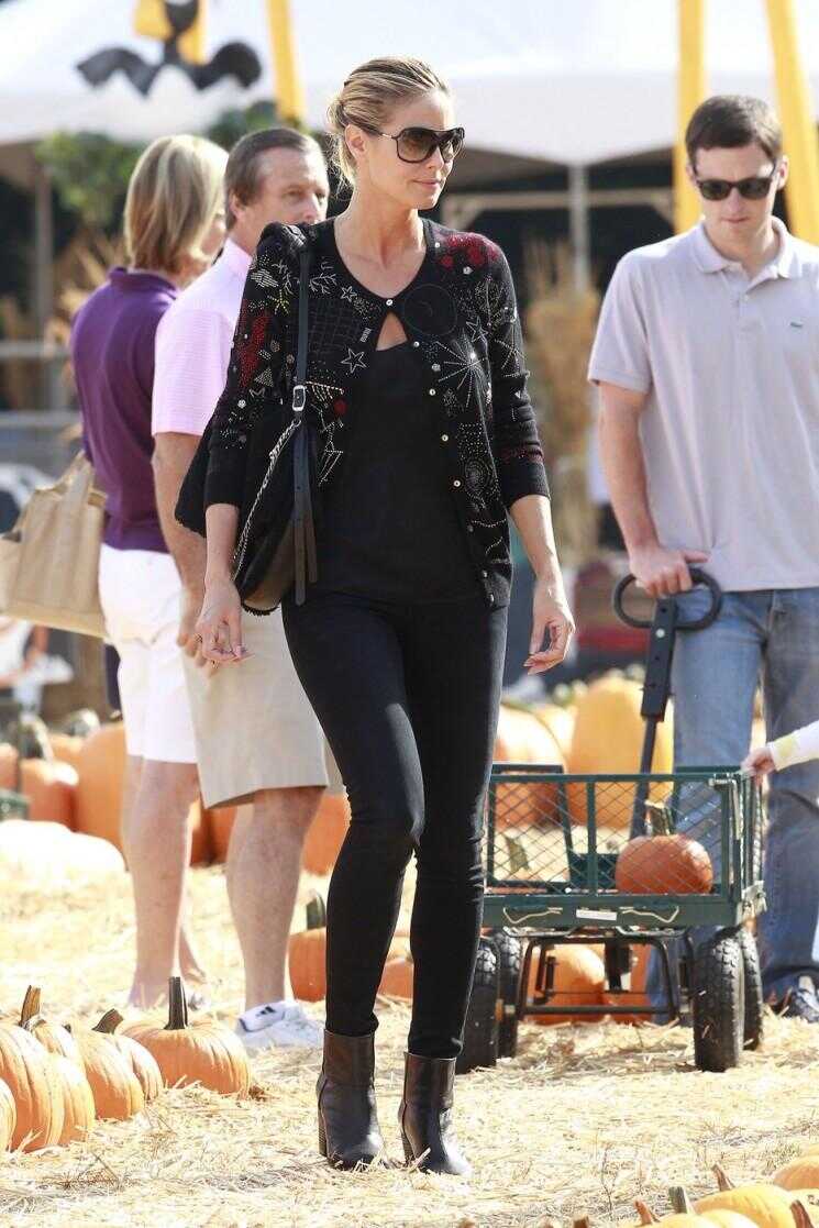 Heidi Klum emmène les enfants & Boyfriend au Pumpkin Patch (Photos)