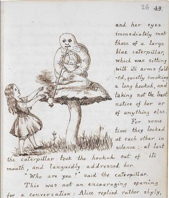 Alice au pays des merveilles manuscrit original